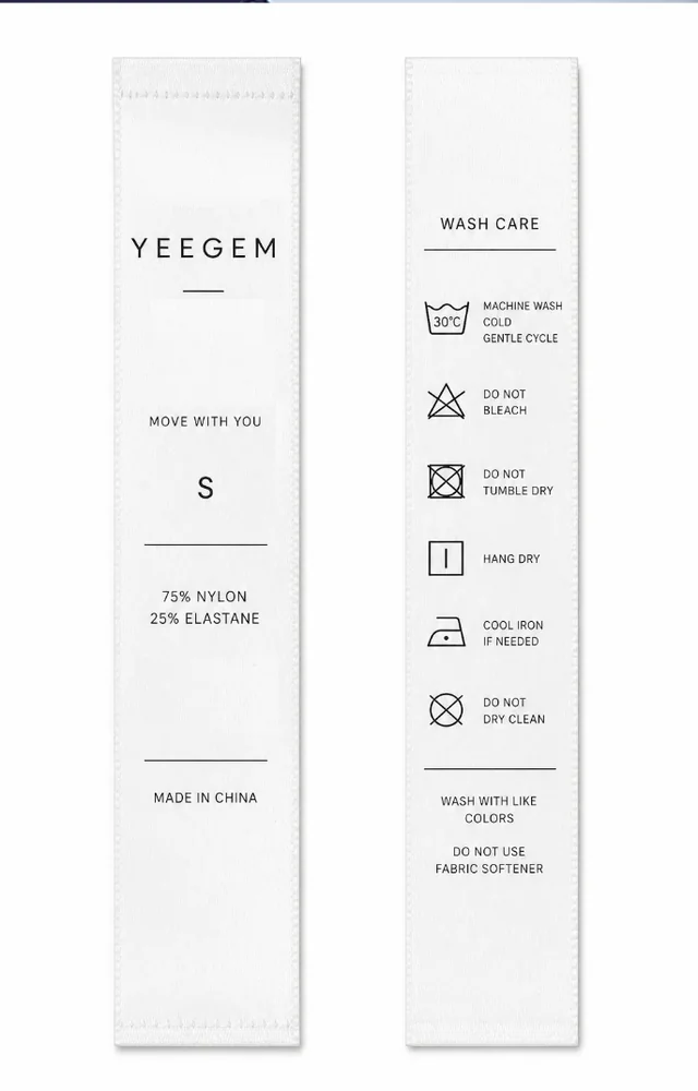 Composition & care labels — example 1