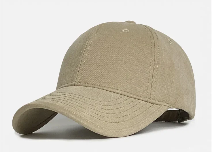 Six-panel baseball cap — Shape reference · Khaki