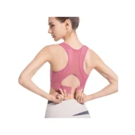 YEEGEM YG2746 adjustable racerback running bra, pink back