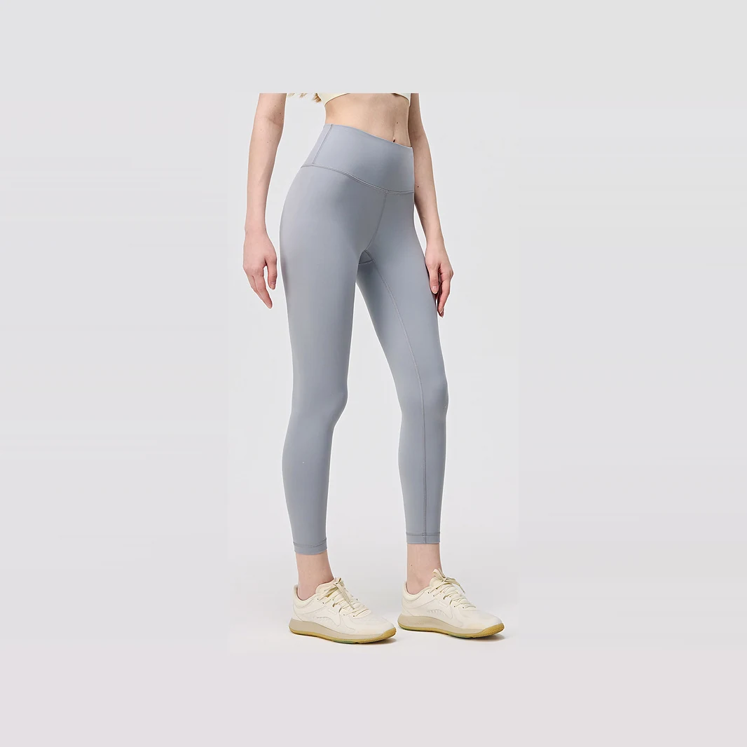 YEEGEM YGCK16 supportive high-waist training leggings, light gray front