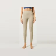 YEEGEM YGCK219 soft-touch high-waist yoga leggings, beige front