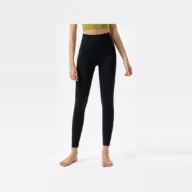 YEEGEM YGCK219 soft-touch high-waist yoga leggings, black front