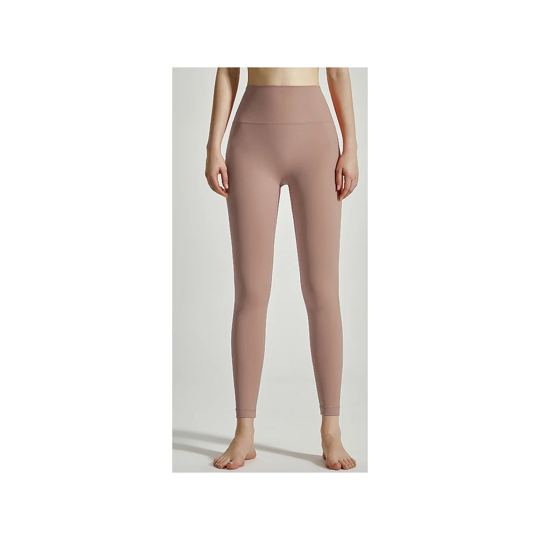 YEEGEM YGCK219 soft-touch high-waist yoga leggings, blush front