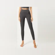 YEEGEM YGCK219 soft-touch high-waist yoga leggings, charcoal front