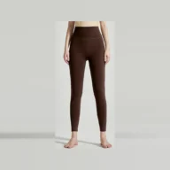 YEEGEM YGCK219 soft-touch high-waist yoga leggings, chocolate front