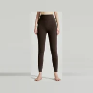 YEEGEM YGCK219 soft-touch high-waist yoga leggings, dark brown front