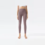 YEEGEM YGCK219 soft-touch high-waist yoga leggings, mauve front