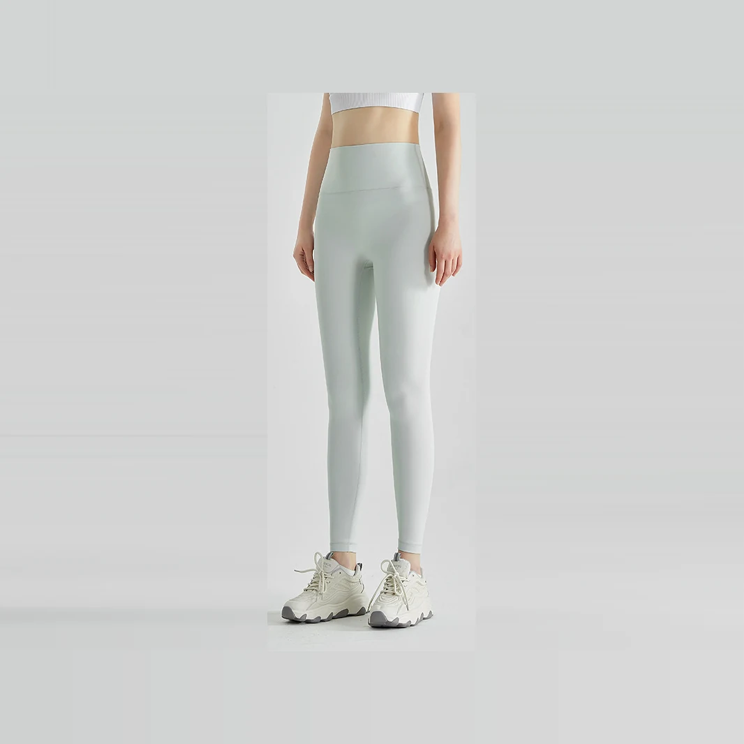 YEEGEM YGCK219 soft-touch high-waist yoga leggings, pale mint front