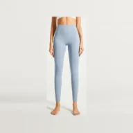 YEEGEM YGCK219 soft-touch high-waist yoga leggings, sky blue front
