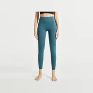 YEEGEM YGCK219 soft-touch high-waist yoga leggings, teal front