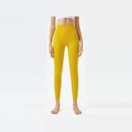 YEEGEM YGCK219 soft-touch high-waist yoga leggings, yellow front