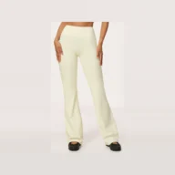 YEEGEM YGCK5061 high-waist flare yoga pants, cream — color reference