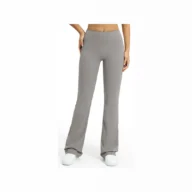 YEEGEM YGCK5061 high-waist flare yoga pants, frost gray — color reference