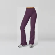 YEEGEM YGCK5061 high-waist flare yoga pants, plum — color reference