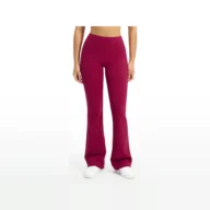 YEEGEM YGCK5061 high-waist flare yoga pants, raspberry — color reference