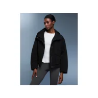 YEEGEM YGD25126 lightweight hooded outdoor jacket, black front