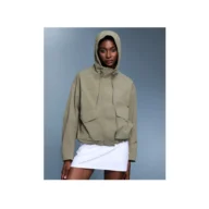 YEEGEM YGD25126 lightweight hooded outdoor jacket, olive front
