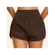 YEEGEM YGDK2136 lightweight running shorts, brown front