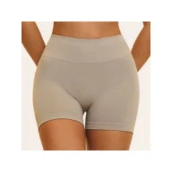 YEEGEM YGDK4535 high-waist seamless sculpting shorts, beige front