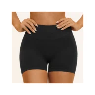 YEEGEM YGDK4535 high-waist seamless sculpting shorts, black front