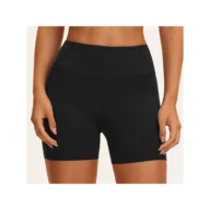 YEEGEM YGDK5575 high-waist biker shorts, black — color reference