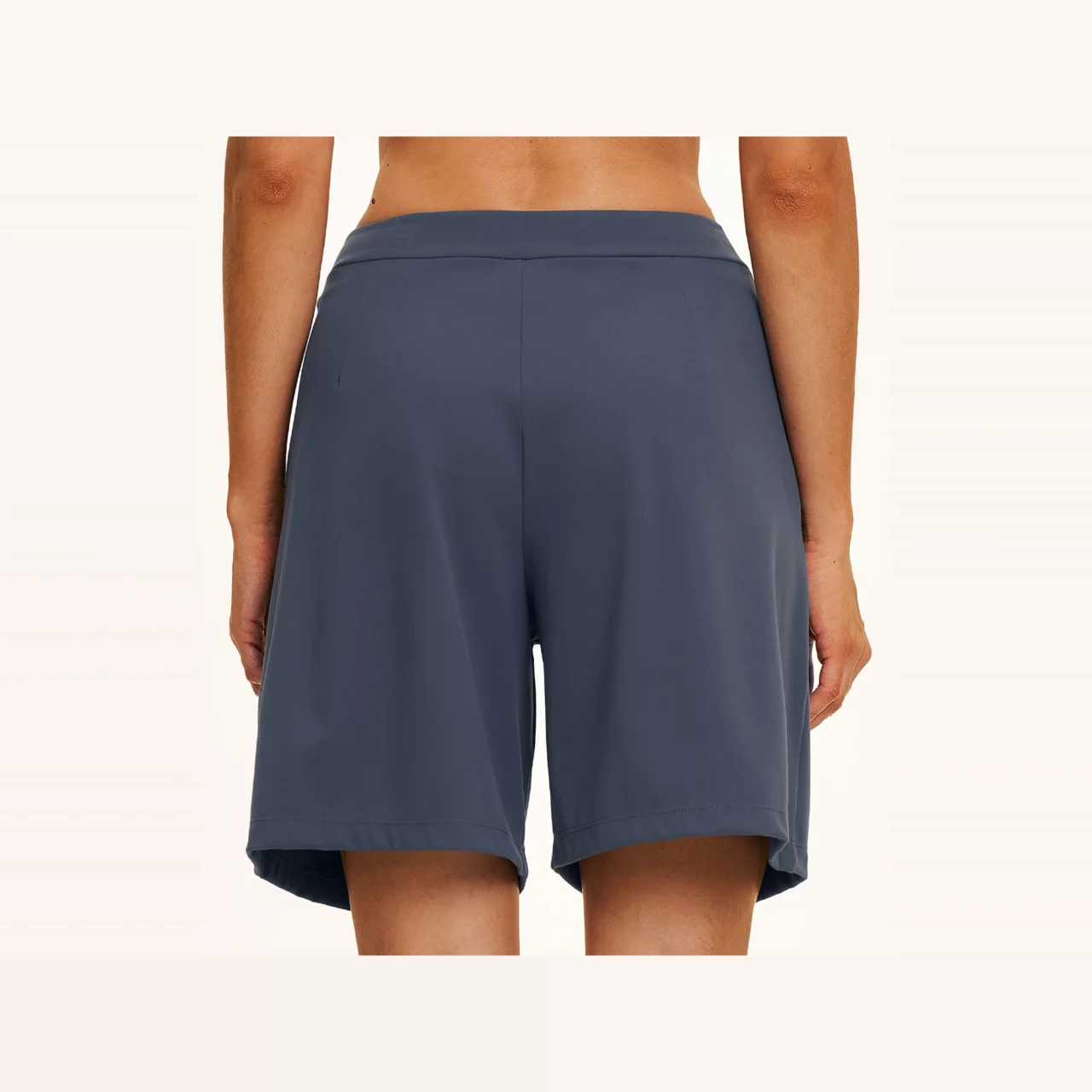 YEEGEM YGDK8793 relaxed pleated training shorts, navy back