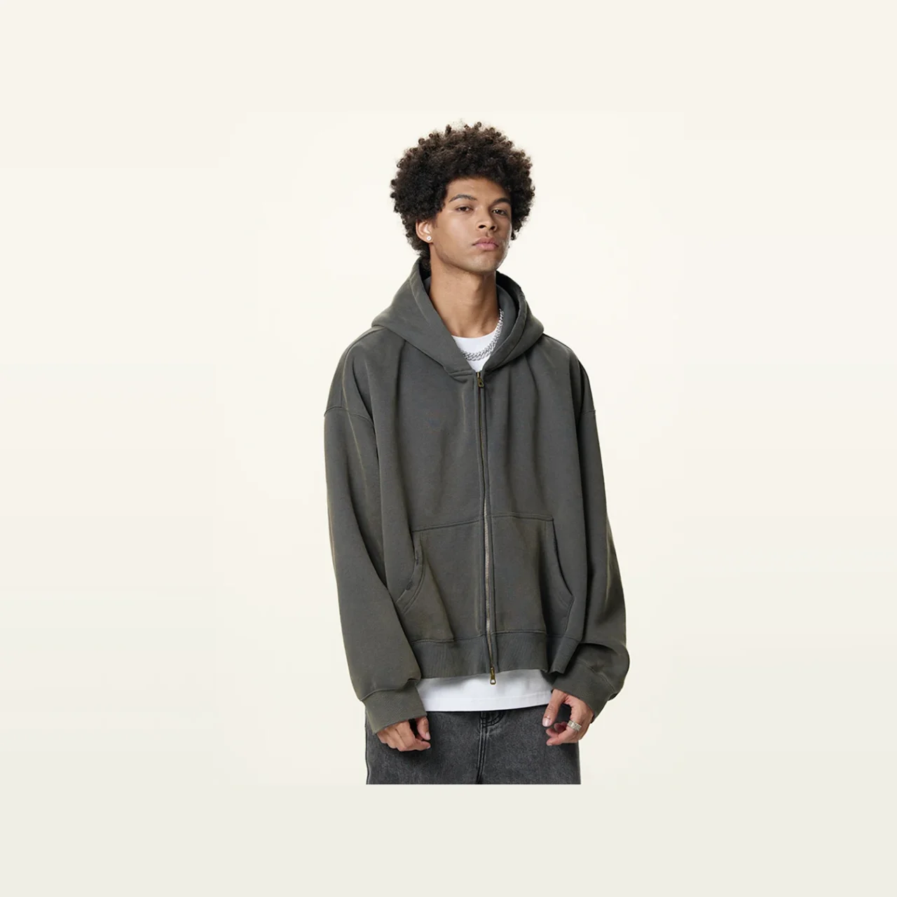YEEGEM YGL908 gray ash angled front