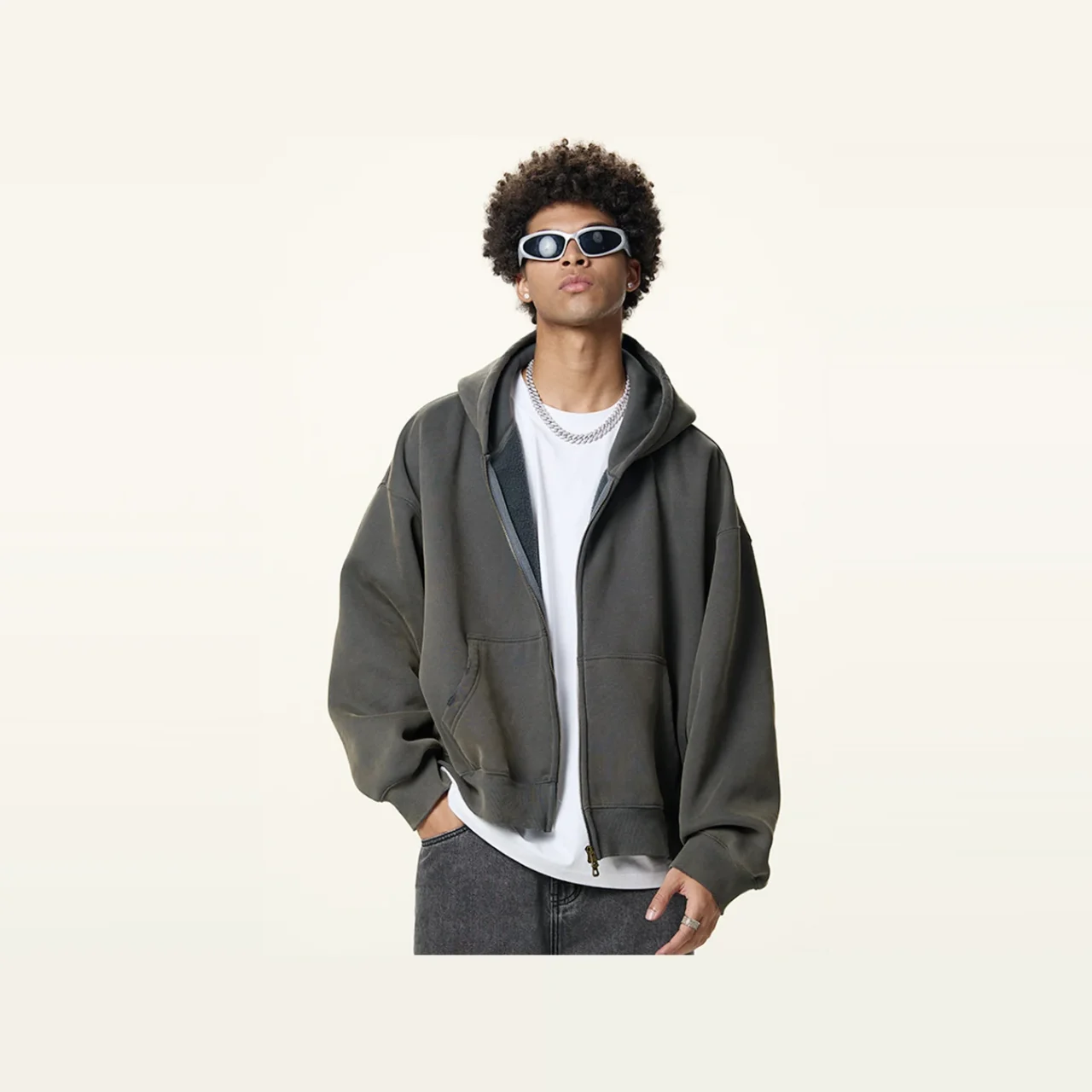 YEEGEM YGL908 gray ash open front