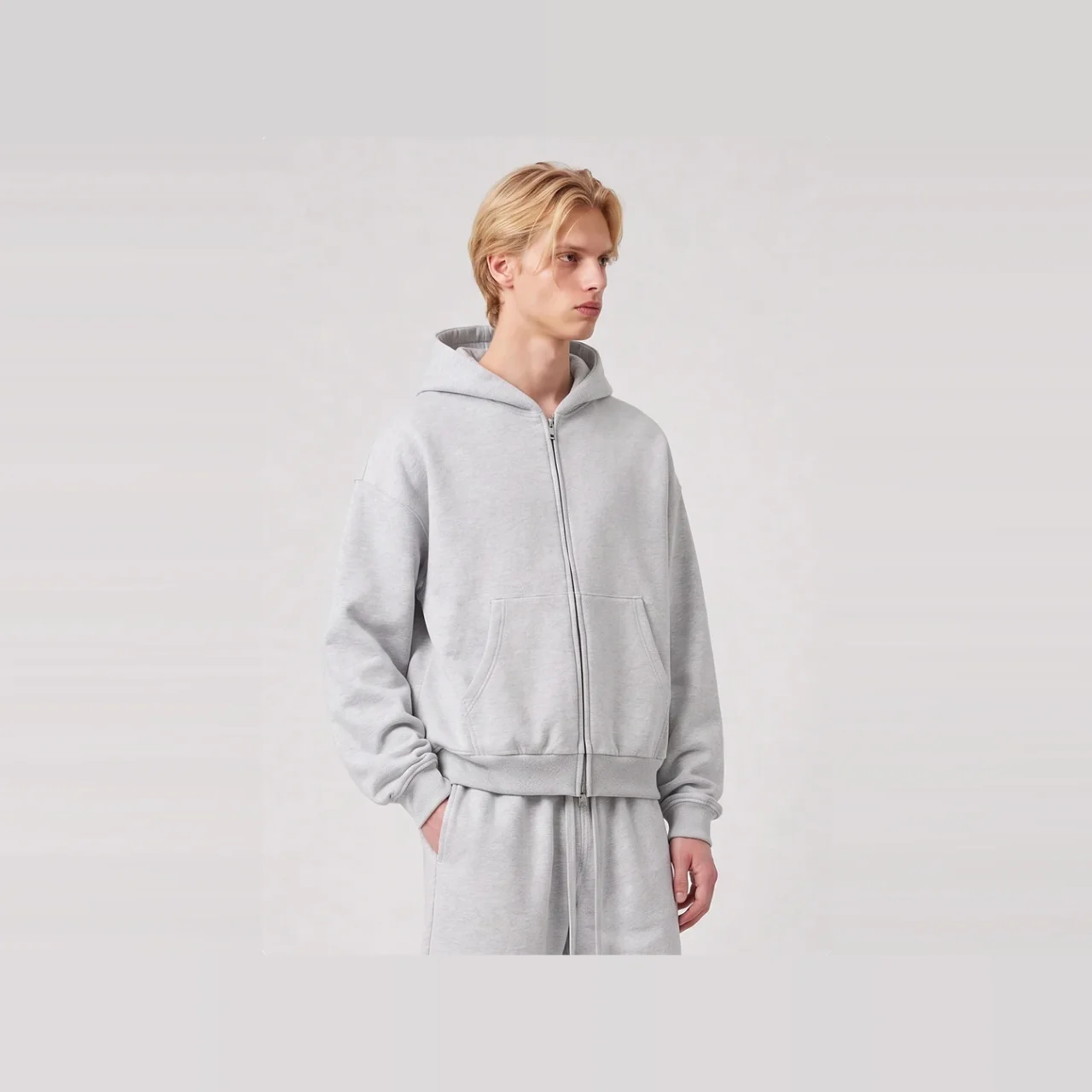 YEEGEM YGL946 heather gray front