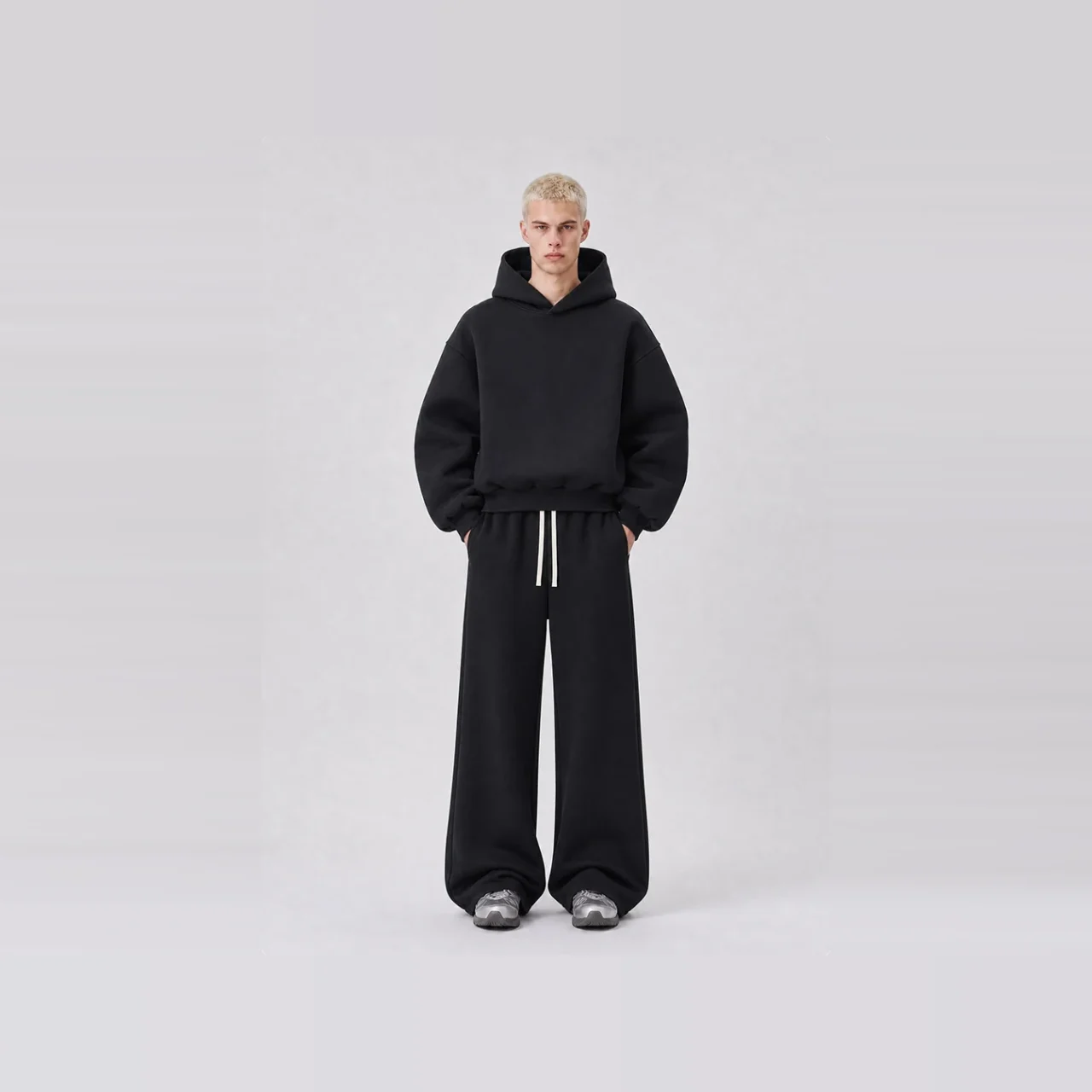 YEEGEM YGM8317 / YGK7317 black front — coordinated set
