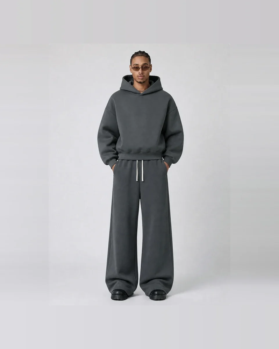 YEEGEM YGM8317 / YGK7317 dark gray front — coordinated set