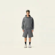YEEGEM YGM8319 / YGDK031 dark gray front — coordinated set