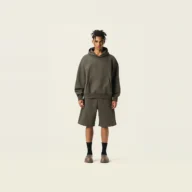 YEEGEM YGM8319 / YGDK031 olive brown front — coordinated set