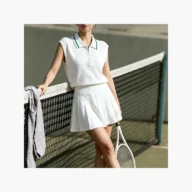YEEGEM YGQS2605Z sleeveless polo tennis set, white — color reference