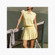 YEEGEM YGQS2605Z sleeveless polo tennis set, yellow — color reference