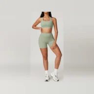 YEEGEM YGTZ8047 cross-back coordinated active set, sage — color reference