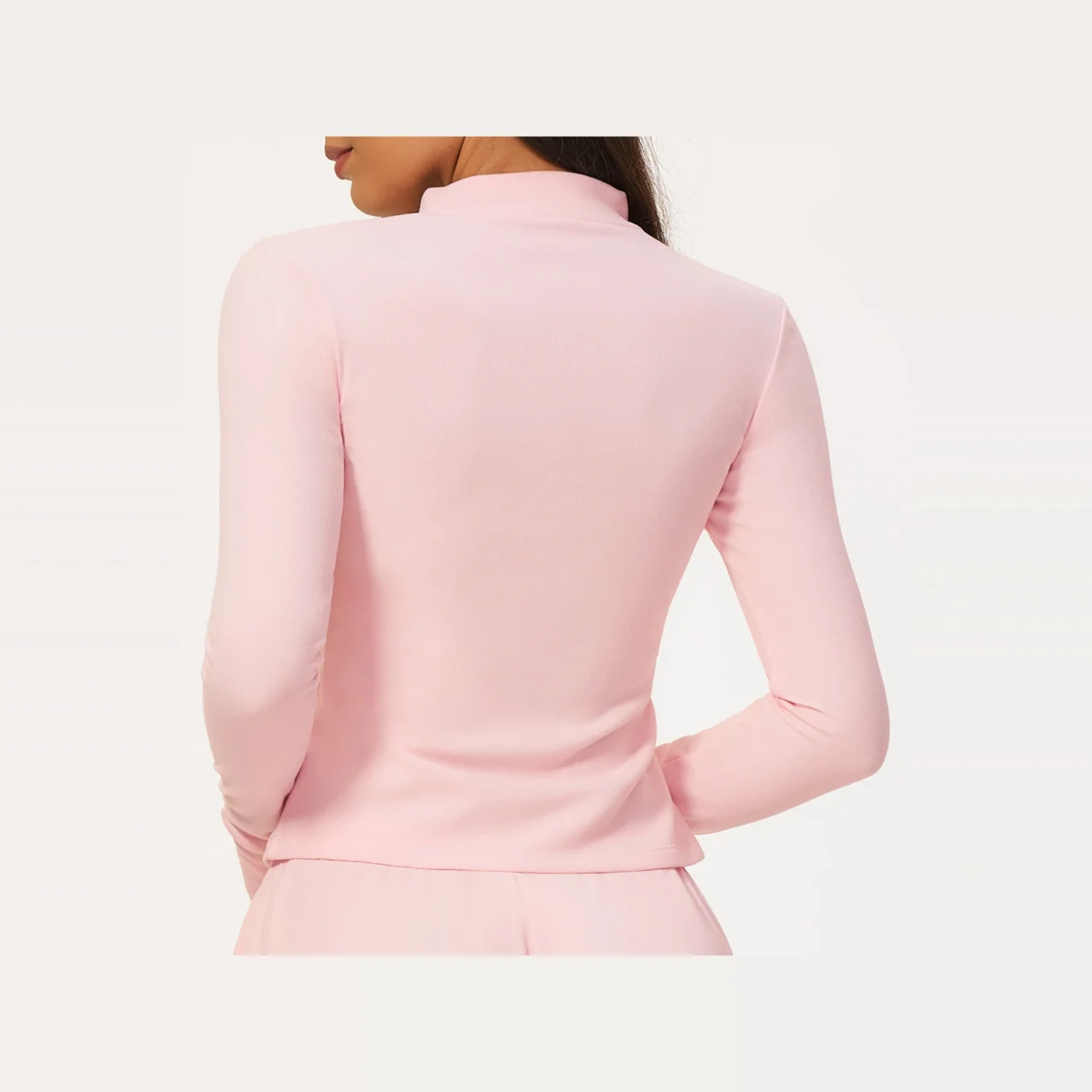 YEEGEM YGWT9626 fitted full-zip studio jacket, pink — back